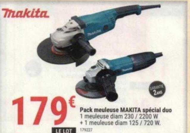 Pack Meuleuse Makita Spécial Duo