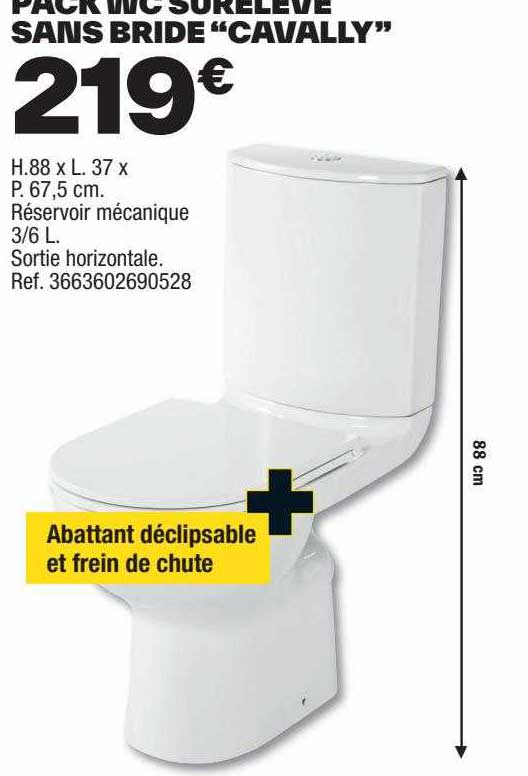 Pack Wc Surélevé Sans Bride "cavally"