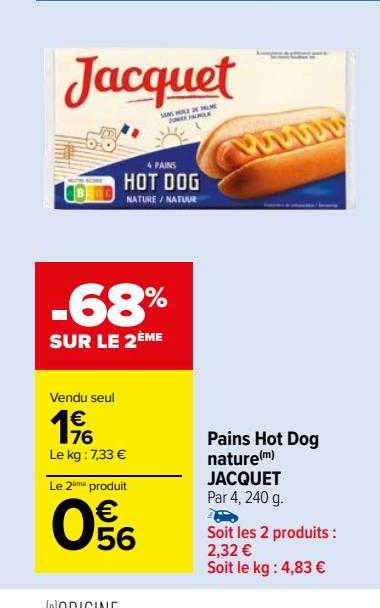 pains hot dog nature jacquet
