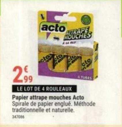 papier attrape mouches acto