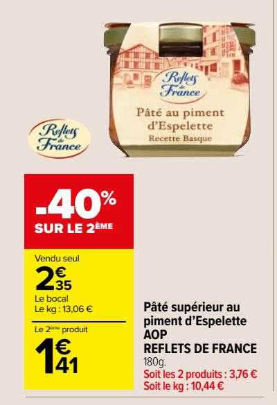 pâté supérieur au piment d'espelette aop reflets de france