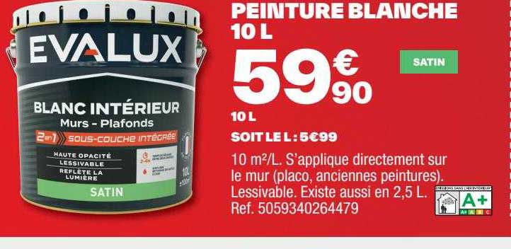 Peinture Blanche 10l Evalux