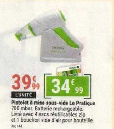 pistolet à mise sous-vide le pratique