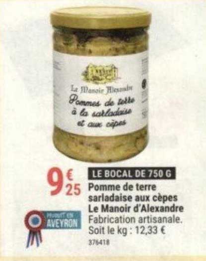 pomme de terre sarladaise aux cèpes le manoir d'alexandre