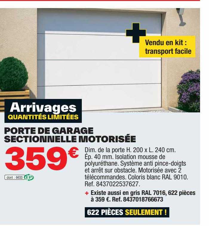 Porte De Garage Sectionnelle Motorisée