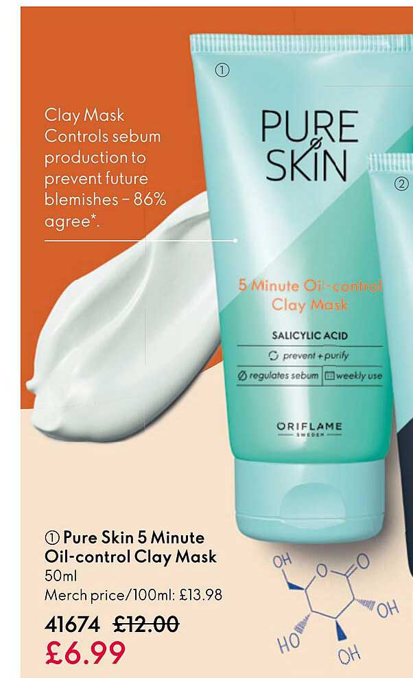 pure skin 5 minute oil-control clay mask
