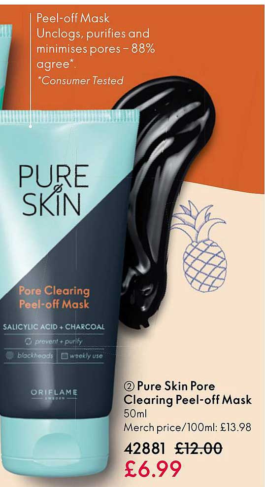 pure skin pore cleaning peel-off mask