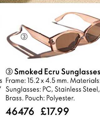 smoked ecru sunglasses