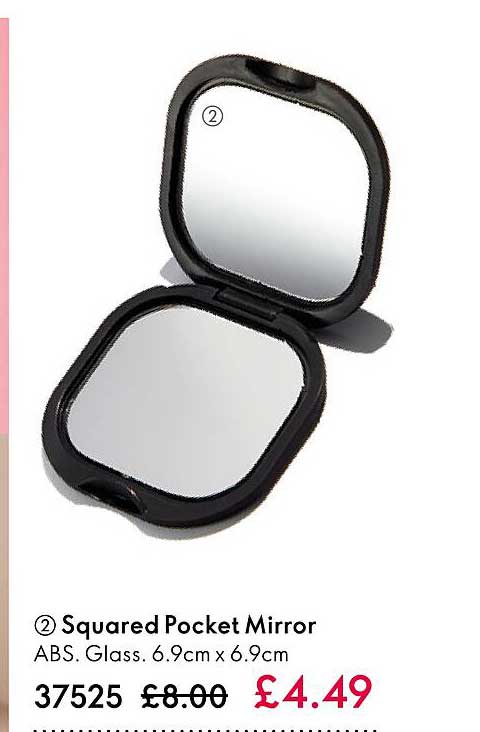squared pocket mirror