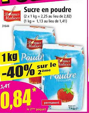 sucre en poudre bonnes malices