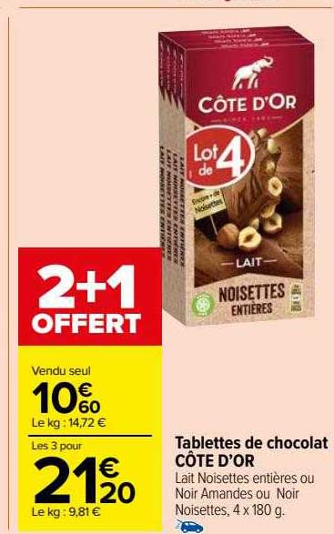 Tablettes De Chocolat Côte D'or