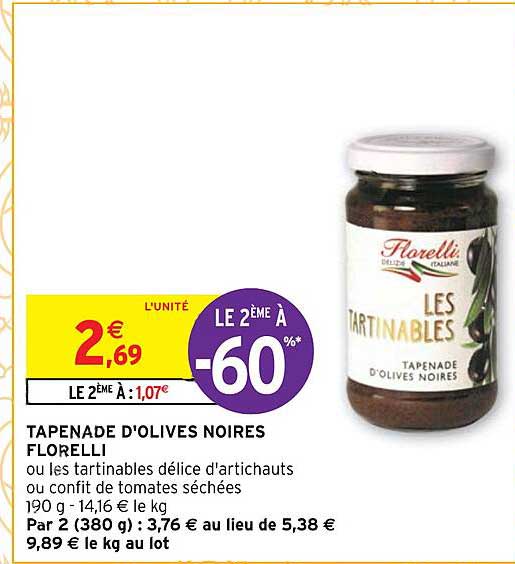 Tapenade D'olives Noires Florelli