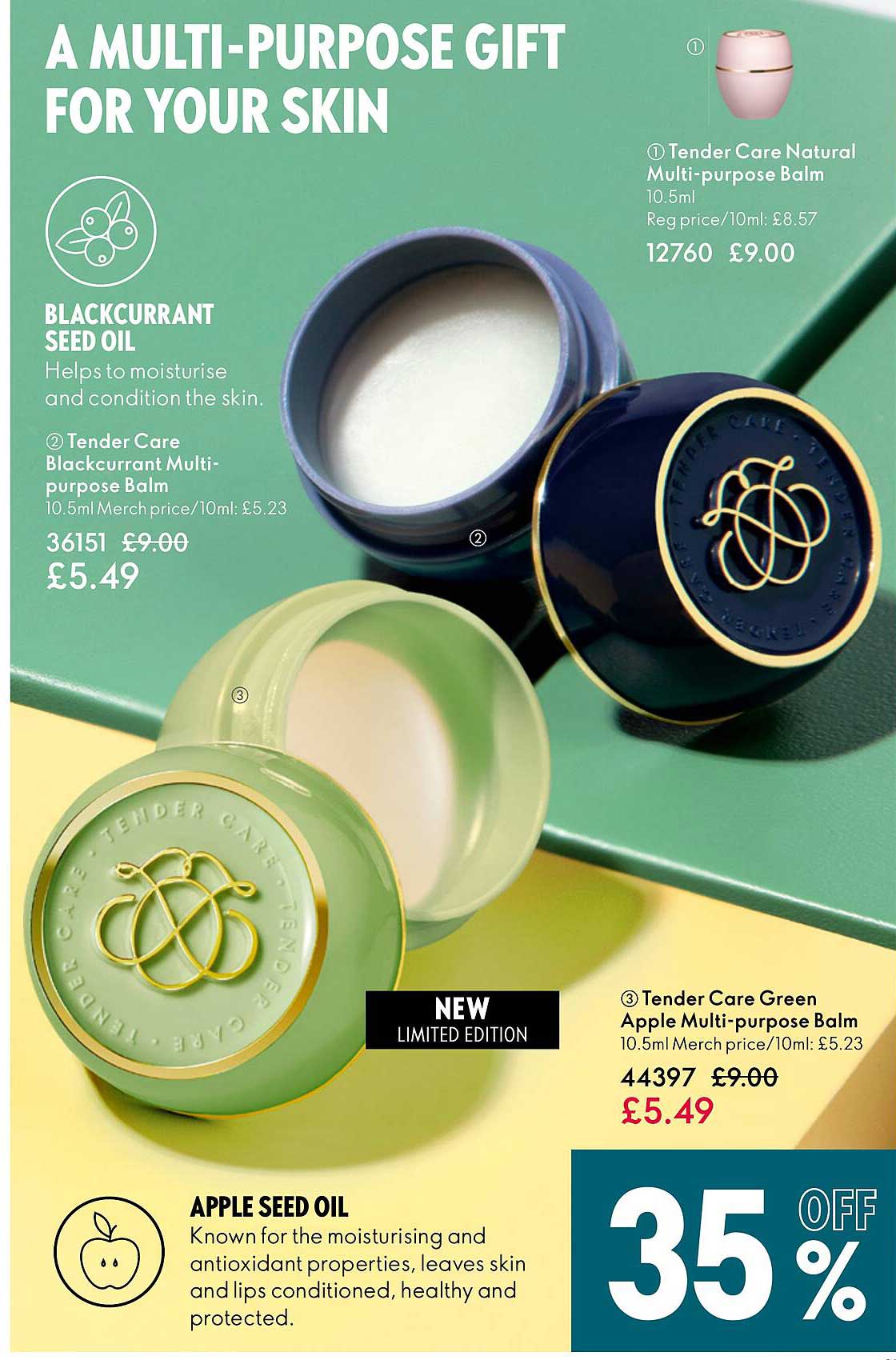 tender care green apple multi-purpose balm