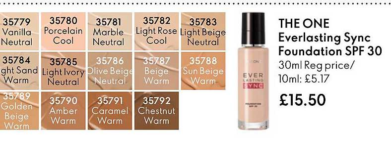 the one everlasting sync foundation spf 30