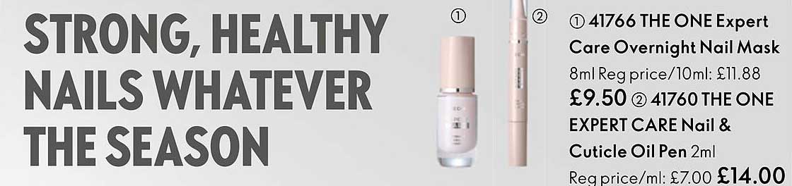 the one expert care overnight nail mask, the one expert care nail & cuticle oil pen