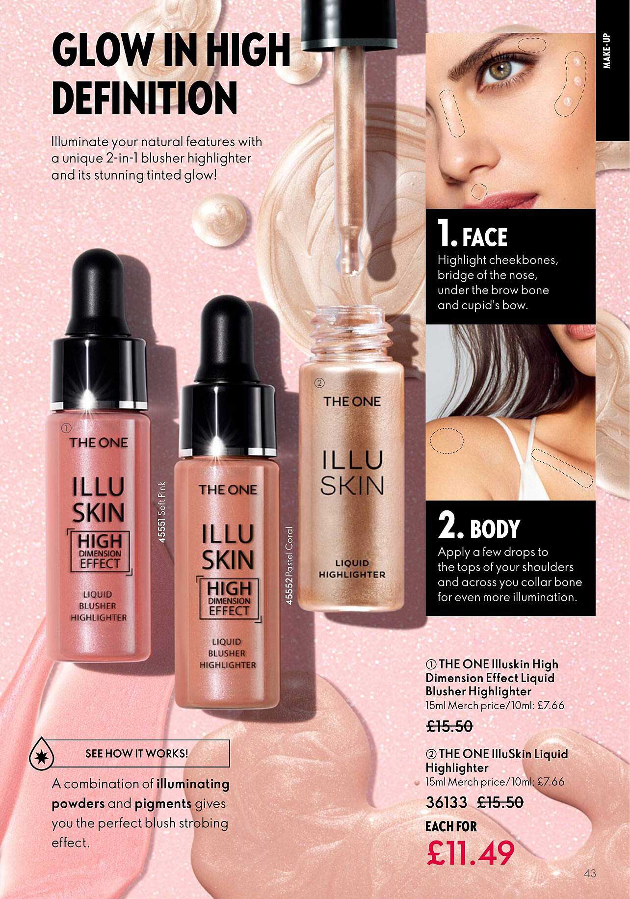 the one illuskin high dimension effect liquid blusher highlighter