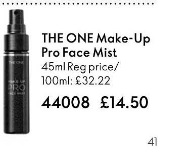 the one make-up pro face mist