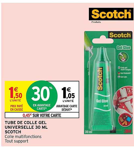 tube de colle gel universelle 30ml scotch