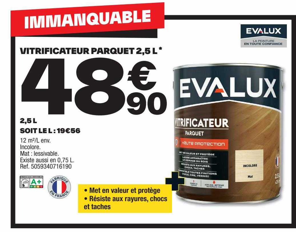 Vitrificateur Parquet 2,5l Evalux