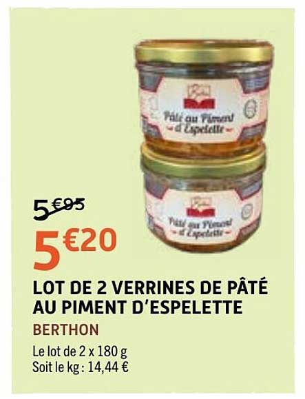 BERTHON Pâté au Piment d'Espelette