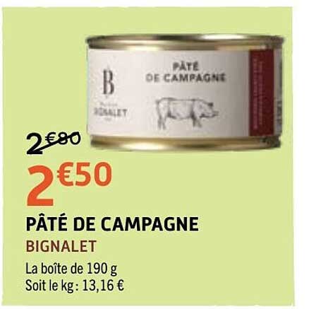 Bignalet PÂTÉ DE CAMPAGNE