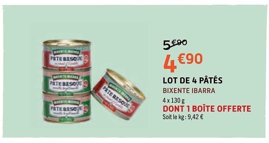 BIXENTE IBARRA LOT DE 4 PÂTÉS