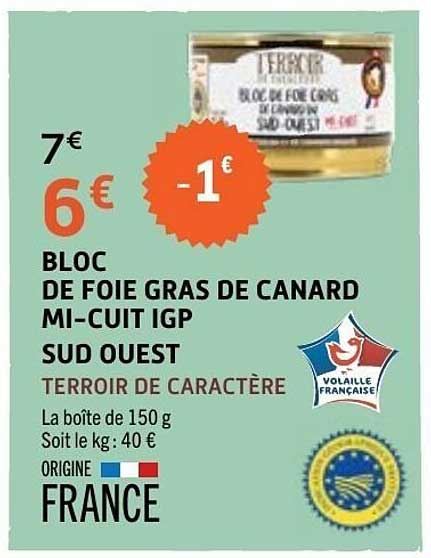 Bloc de foie gras de canard