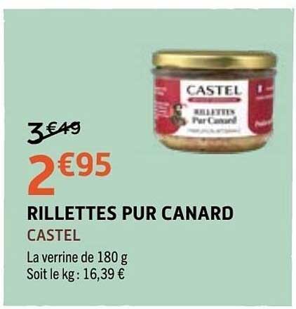 CASTEL RILLETTES PUR CANARD