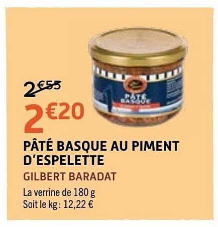 GILBERT BARADAT PÂTÉ BASQUE AU PIMENT D’ESPELETTE