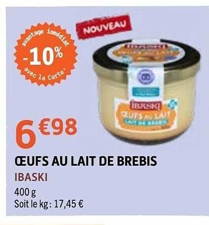 IBASKI ŒUFS AU LAIT DE BREBIS