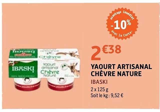 IBASKI YAOURT ARTISANAL CHÈVRE NATURE