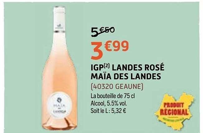 IGP LANDES ROSÉ MAÏA DES LANDES