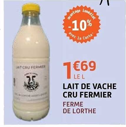 Lait de vache cru fermier