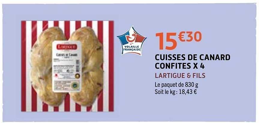 LARTIGUE & FILS Cuisses de canard confites x 4