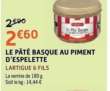 LARTIGUE & FILS LE PÂTÉ BASQUE AU PIMENT D'ESPELETTE