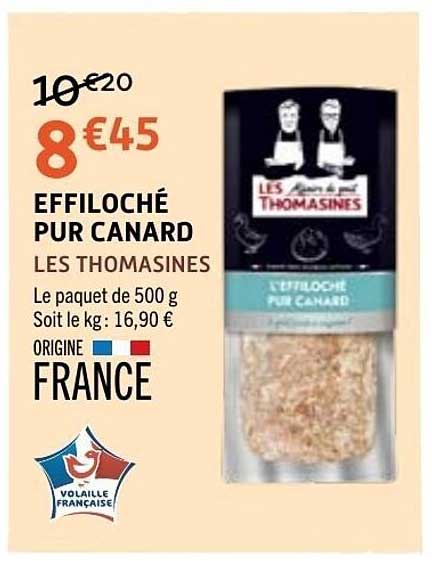 LES THOMASINES EFFILOCHÉ PUR CANARD