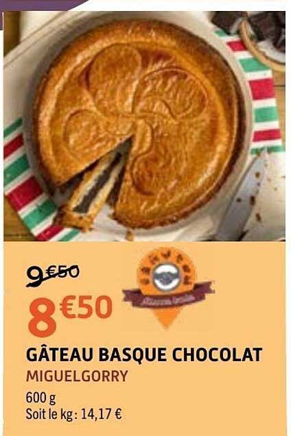 MIGUELGORRY GÂTEAU BASQUE CHOCOLAT