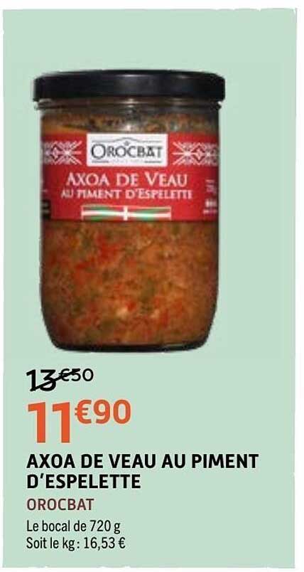 Orocbat Axoa de veau au piment d'Espelette