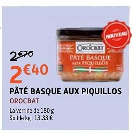 OROCBAT PÂTÉ BASQUE AUX PIQUILLOS