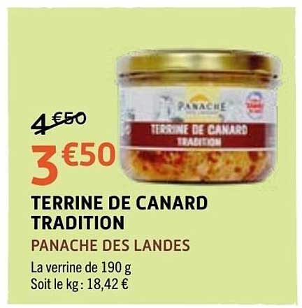 PANACHE DES LANDES Terrine de canard tradition