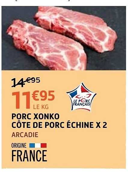 PORC XONKO CÔTE DE PORC ÉCHINE X 2