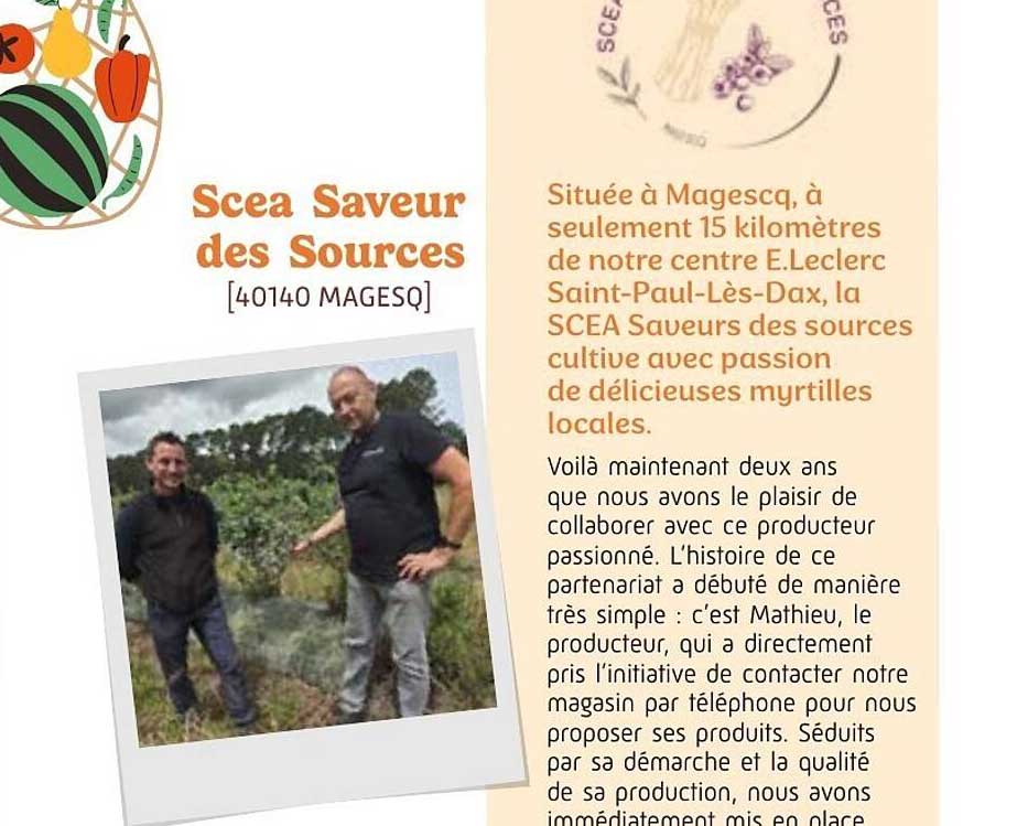 Scea Saveur des Sources