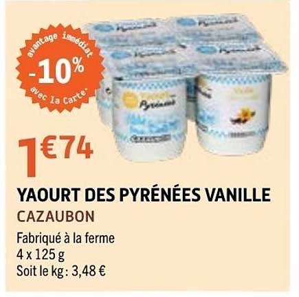 YAOURT DES PYRÉNÉES VANILLE CAZAUBON