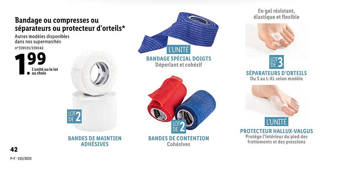 Bandage Ou Compresses Ou Séparateurs Ou Protecteurs D Orteils