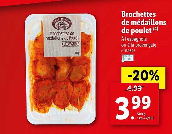 brochettes de médaillons de poulet l étal du boucher