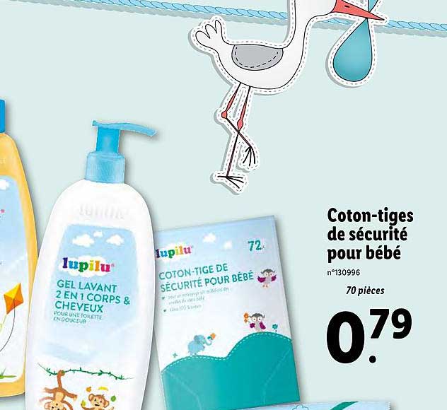 coton tige de sécurité pour bébé lupilu