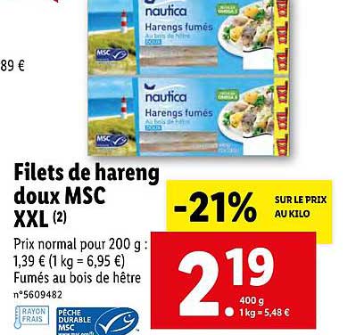 Filets De Hareng Doux Msc Xxl Nautica