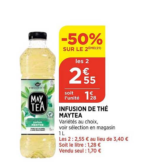 Infusion De Thé Maytea -50% Sur Le 2ème