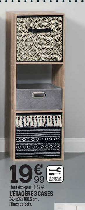 l'étagère 3 cases