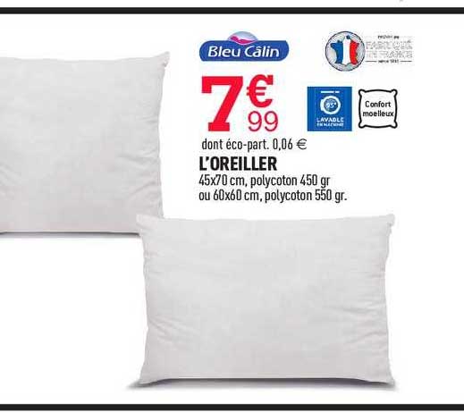 l'oreiller bleu câlin
